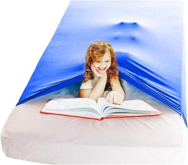 Nappo Sensory Compression Blanket for Kids and Adults-Weighted Blanket Alternative, Cool, Stretchy,Breathable Sheets (Twin Size,38"x60" Royal Blue)