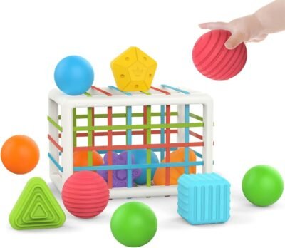 MINGKIDS Baby Toys 12-18 Months,Baby Sensory Fine Motor Skills Developmental Toys,Gifts for 6 9 12 18 Month Age 1 2 3 4 One Two Year Old Boys Girls Kids, multicolor