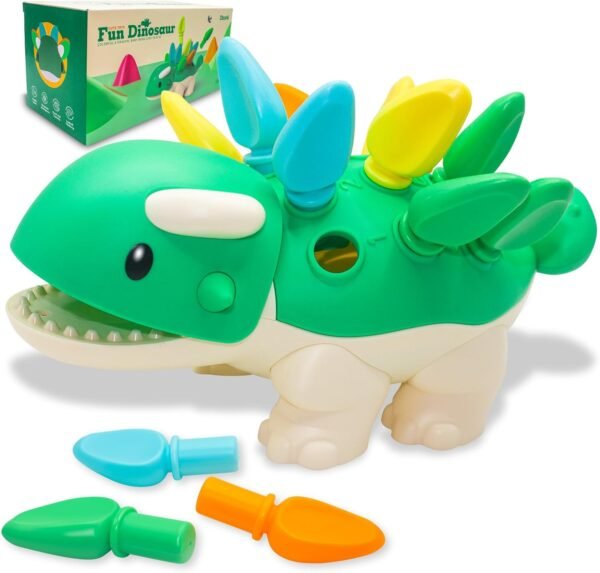 Toddler Montessori Toys Educational Dinosaur Game Learning Activities - Gifts for 18 Month Age 1 2 3 4 One Year Old Boy Girl Kid Birthday - Baby Sensory Fine Motor Skills Developmental Toys