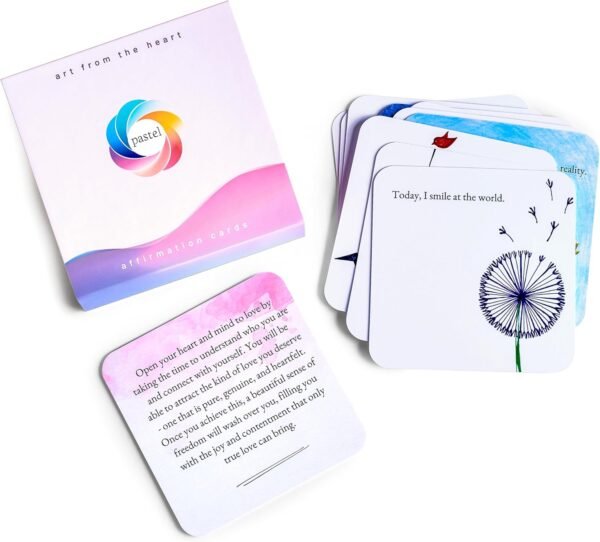 PASTEL Positive Affirmation Cards for Women – Daily Affirmations Cards for Mindfulness, Self Care, Meditation | Inspirational and Motivational Gifts for Women