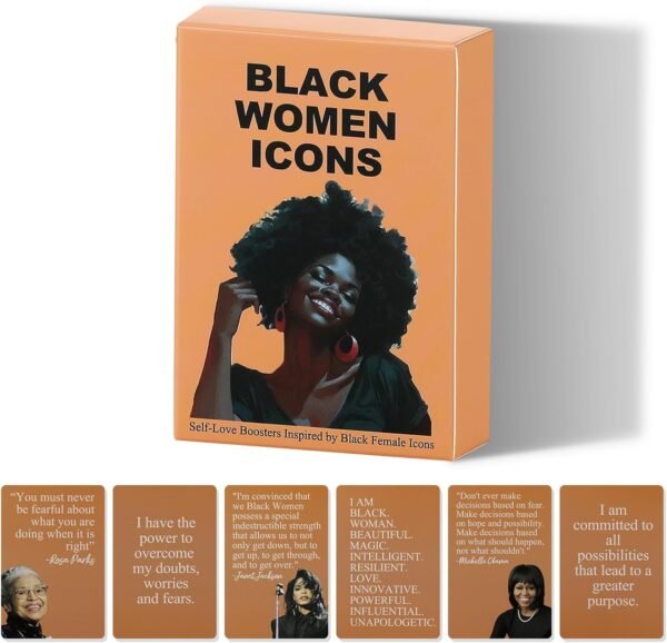 Sincerez Affirmation Cards for Black Women - Daily Affirmations with Mindfulness Quotes and Inspirational Sayings, 30 Cards, 60 x 90 mm