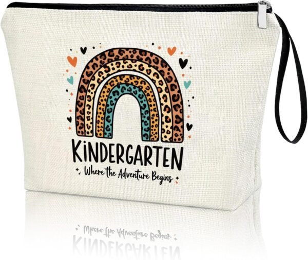 Kindergarten Teacher Appreciation Gift Teacher's Day Gifts Kindergarten Where The Adventure Begins Gift to Kindergarten Teacher First Day of Kindergarten Back to School Zipper Pouch for Women