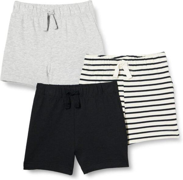 Amazon Essentials Unisex Toddlers and Babies' Cotton Pull-On Shorts, Multipacks