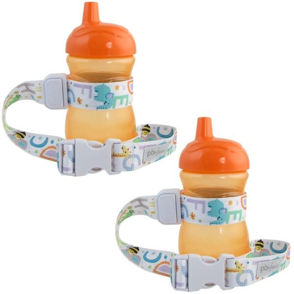 SippyPal Sippy Cup Holder Strap Leash Tether (ABC 2-Pack)