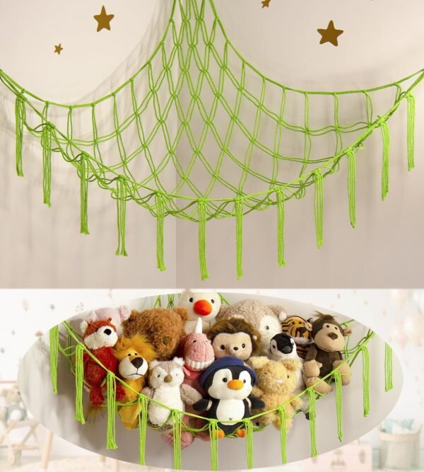Large Stuffed Animal Hammock Corner Net Toys Hanging Storage Organizers Easter Decorations Kids Room Decor Gifts for Girls Funny Cool Stuff Things