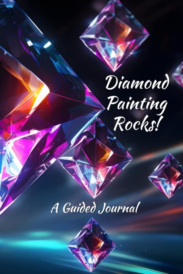 Diamond Painting Rocks! - A Guided Journal - Black Neon Design: Special Edition with DMC Color Charts and Space for Photos - 6"x9" - 120 Pages - ... - Great Gift Idea for Birthdays & Holidays