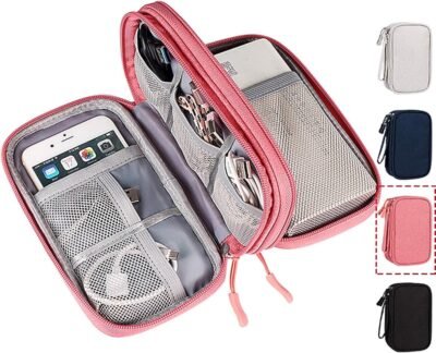 Electronic Organizer Travel USB Cable Accessories Bag/Case,Waterproof for Power Bank,Charging Cords,Chargers,Mouse,Earphones Flash Driver
