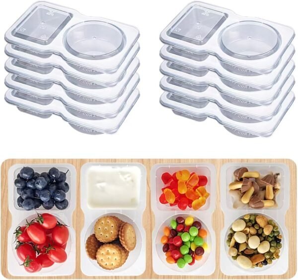 10Set Snack Containers,Reusable Snack Containers with Lids,Snack Pack Containers for Portion Control and Meal Prep Lunch Containers for School Office Travel
