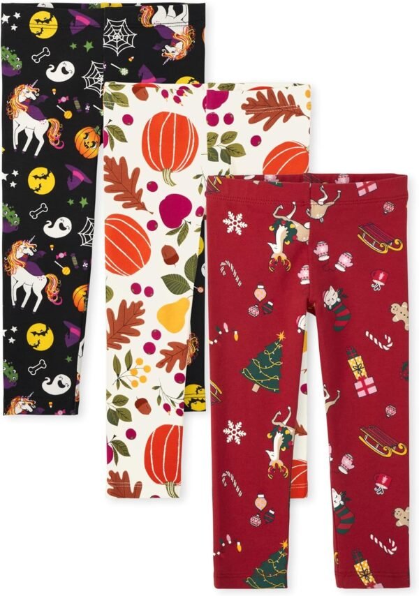 The Children's Place Girls' and Toddler Assorted Everyday Pull on Leggings