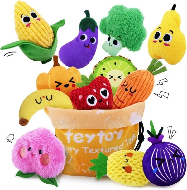 12-Pack Sensory Bean Bag for Kids,Montessori Textured Tactile Baby Toys Set,Sensory Toys for Autistic Children&Toddlers,Learning &Fine Motor Skill Developmental Play Gift Stress Relief for Autism