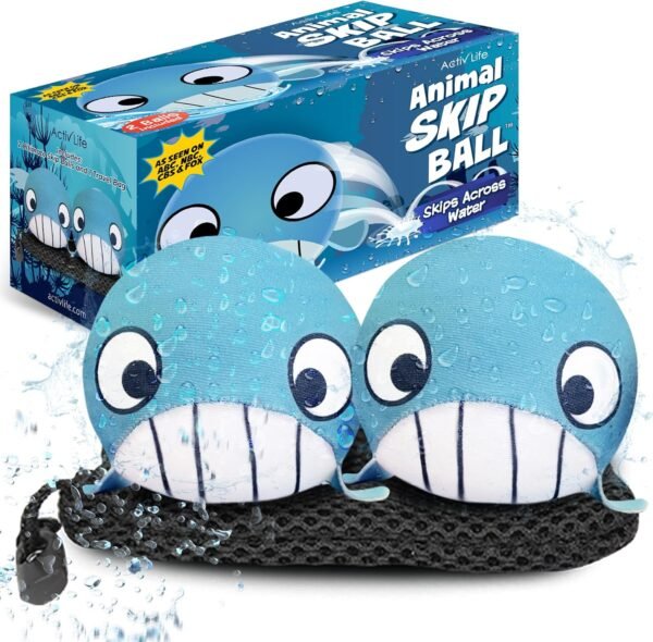 Activ Life The Ultimate Skip Ball – Water Bouncing Ball (2 Pack) Create Lasting Memories with Your Friends & Family at The Beach, Lake or Pool - Great for All Ages