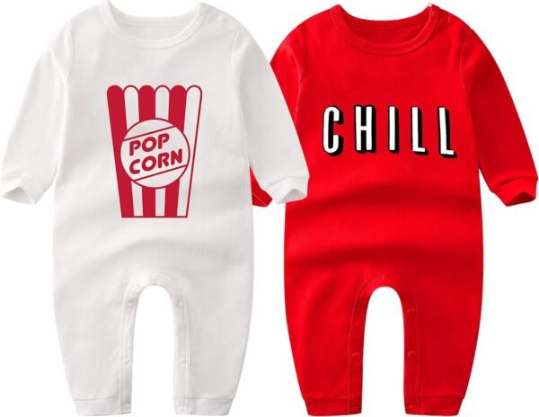 Baby Twins Bodysuits Yummz Tomato Ketchup Yellow Mustard Short Sleeves Girl Romper Costume Set