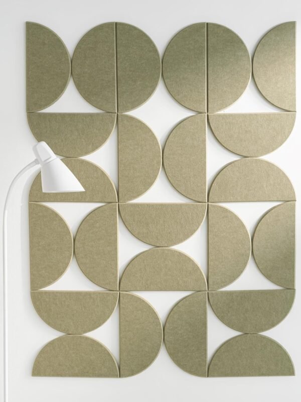 Decorative Bulletin Board Home Decor - Felt Tiles for Accent Walls Decoration Modern and Minimalist - Large Wall Art - 24-Pack Panel Kit (Sage)