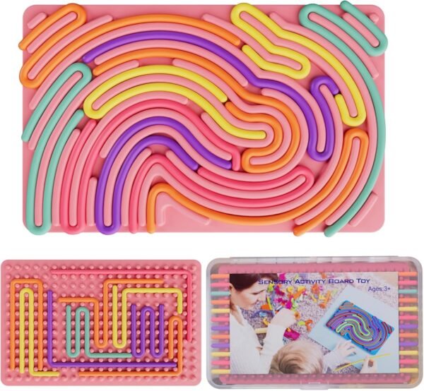 Sensory Fidget Toys for Kids Toddler Boy,Sensory Activity Board for Stress Anxiety Autistic ADHD, Calm Down Travel Airplane Essentials Toys for 3+ Year Old, Stuffers Gifts for Teen Girl