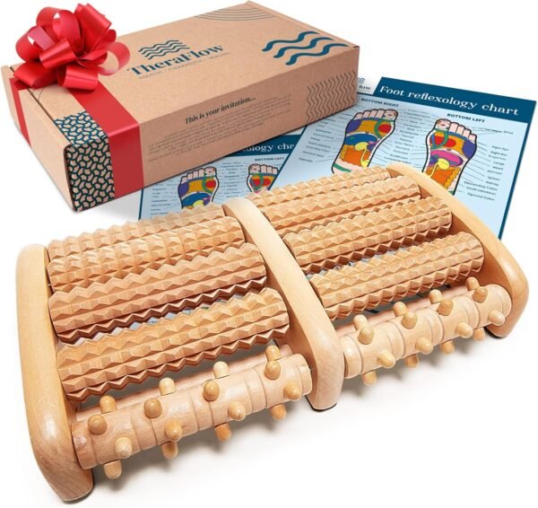 Theraflow Foot Roller for Plantar Fasciitis Relief | Feet Massage Gift for Women and Men | Foot Massager for Neuropathy, Reflexology and Deep Tissue Muscle Massage | Relaxing Gifts for Mom and Dad