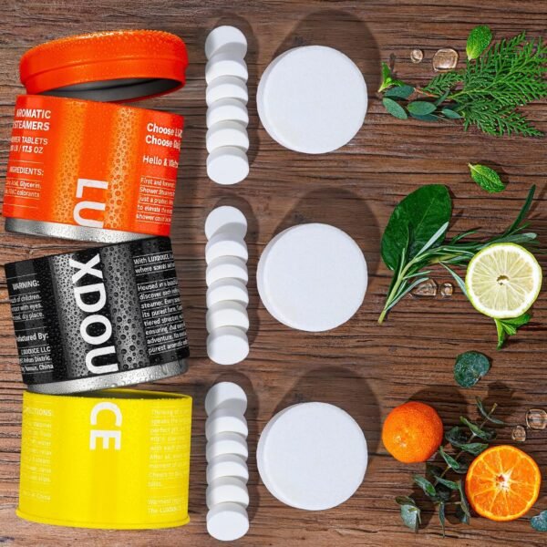 Shower Steamer for Men, Women – 21 Pack Aromatherapy & Sport Shower Bombs with 100% Pure Essential Oils, 3 Scents for Stress Relief & Calm, Summer Relaxation for Dad & Husband, Father’s Day Gift