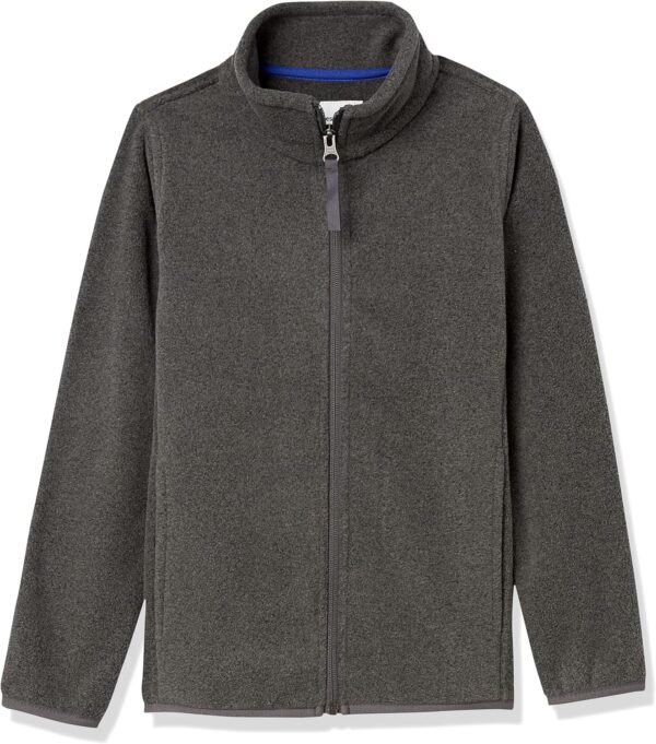 Amazon Essentials Boys and Toddlers' Polar Fleece Full-Zip Mock Jacket